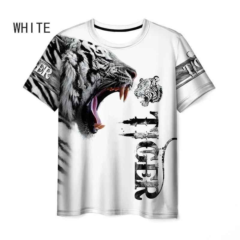 Lion 3D Printing T-shirt Personalized Customization High Quality Large Size Sports Casual Short Sleeve Summer Street Clothing